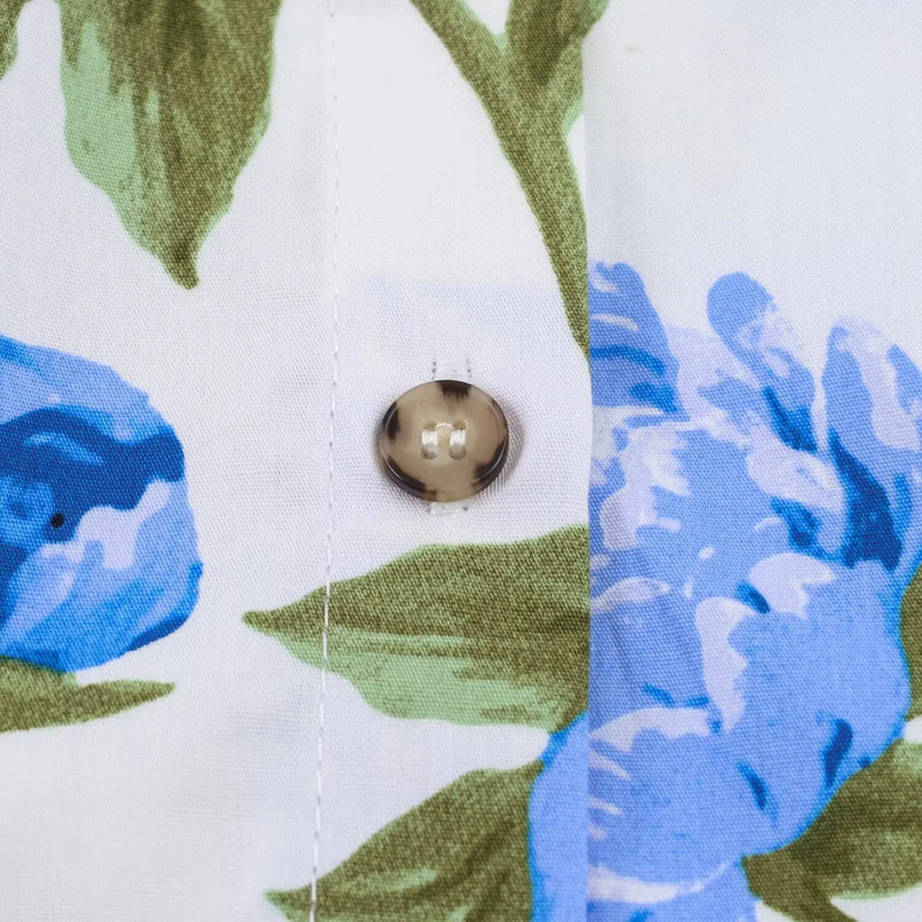 Popeline-Hemd mit Blauem Print - JWANOFFIZIELL