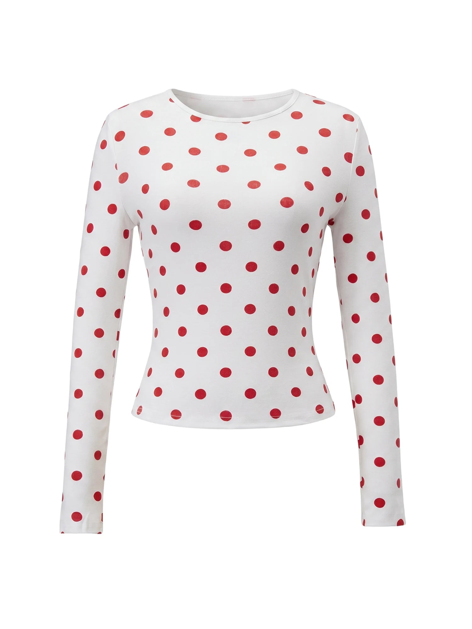 Punkte-Print Langarmshirt Slim Fit - JWANOFFIZIELL