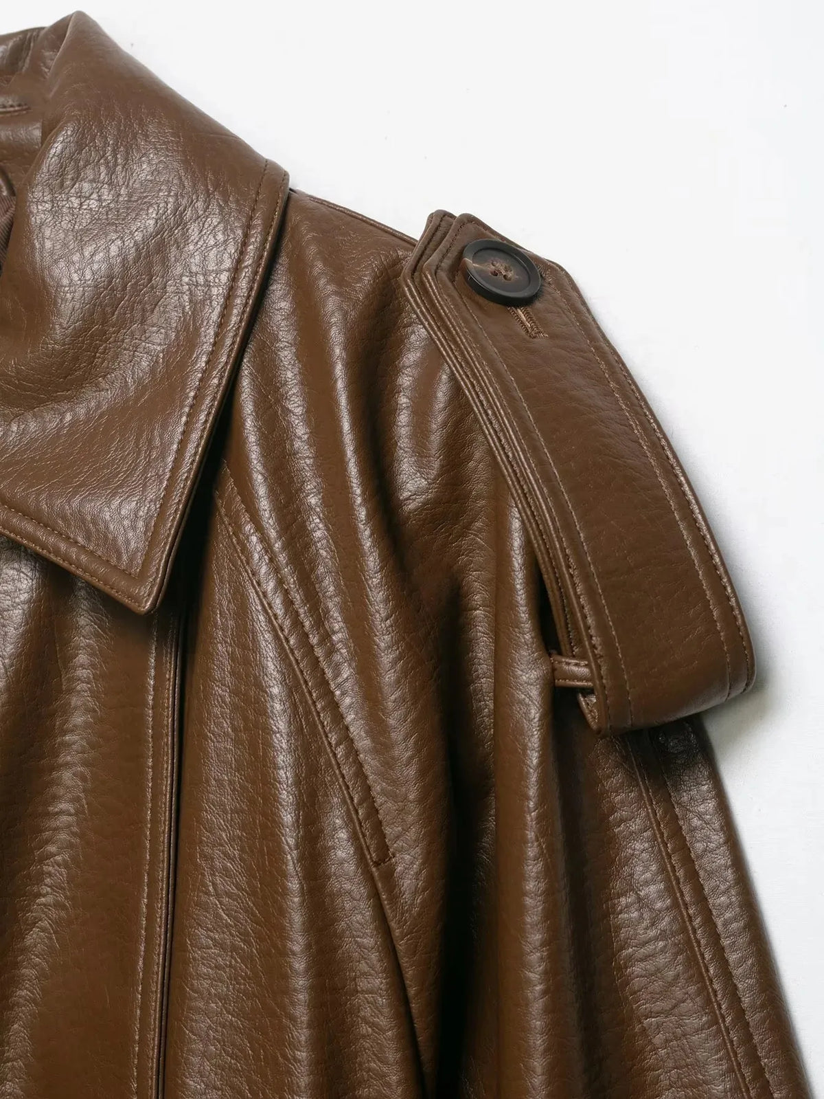 Kunstleder-Trenchcoat mit Gürtel - JWANOFFIZIELL