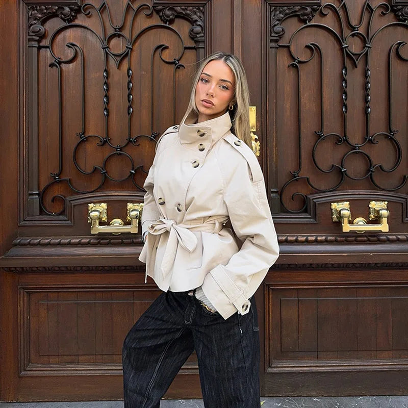 Trenchcoat Schnürung Elegant - JWANOFFIZIELL