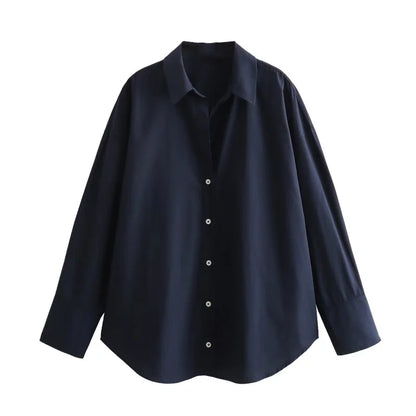 Lässiges Streifenhemd im Loose-Fit – Stylisches Langarm-Popeline-Shirt
