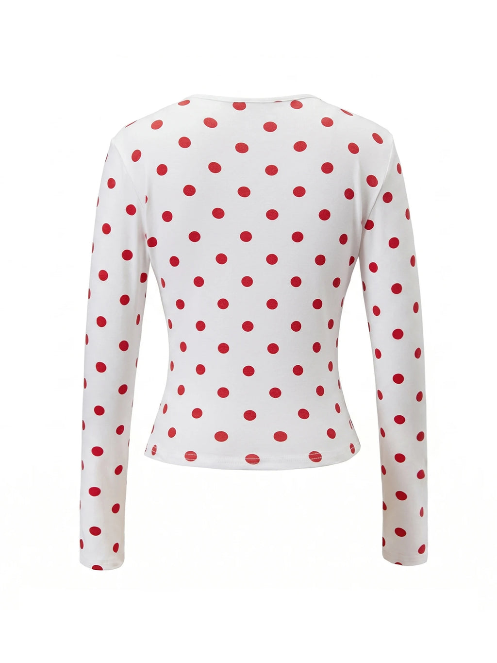 Punkte-Print Langarmshirt Slim Fit - JWANOFFIZIELL