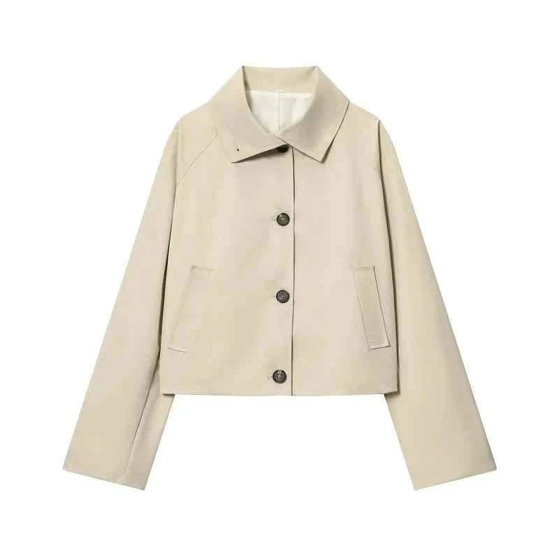 Kurzer Trenchcoat in Beige - JWANOFFIZIELL
