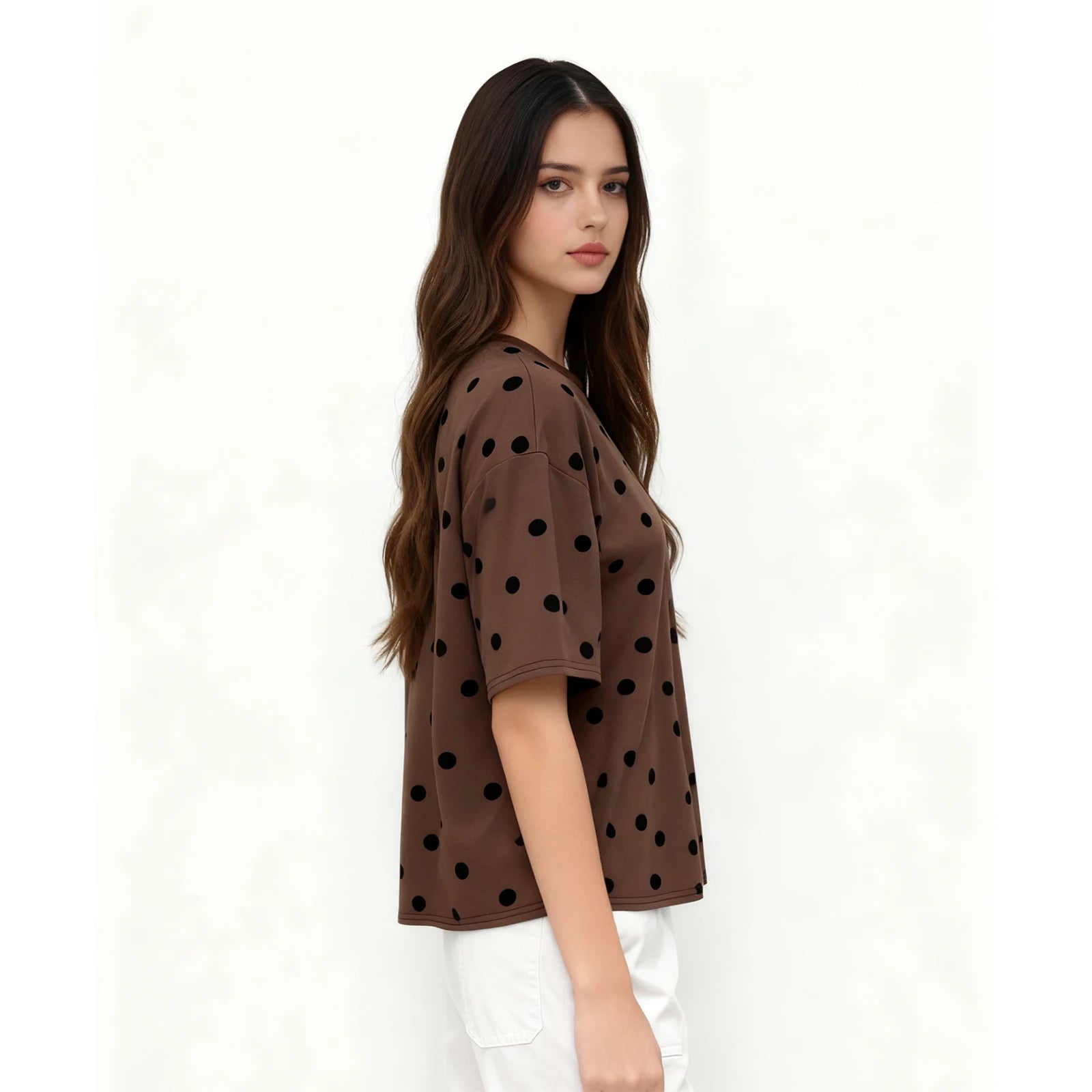 Vintage Dots-Print Shirt Loose Fit - JWANOFFIZIELL