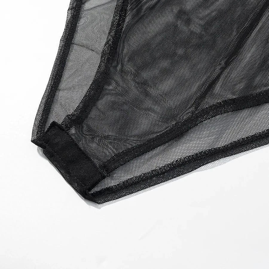 Tüll Patchwork Bodysuit