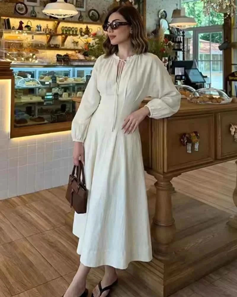 Plissee Maxikleid
