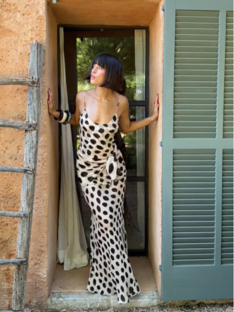 Animal-Dots Maxikleid mit Tuch - JWANOFFIZIELL