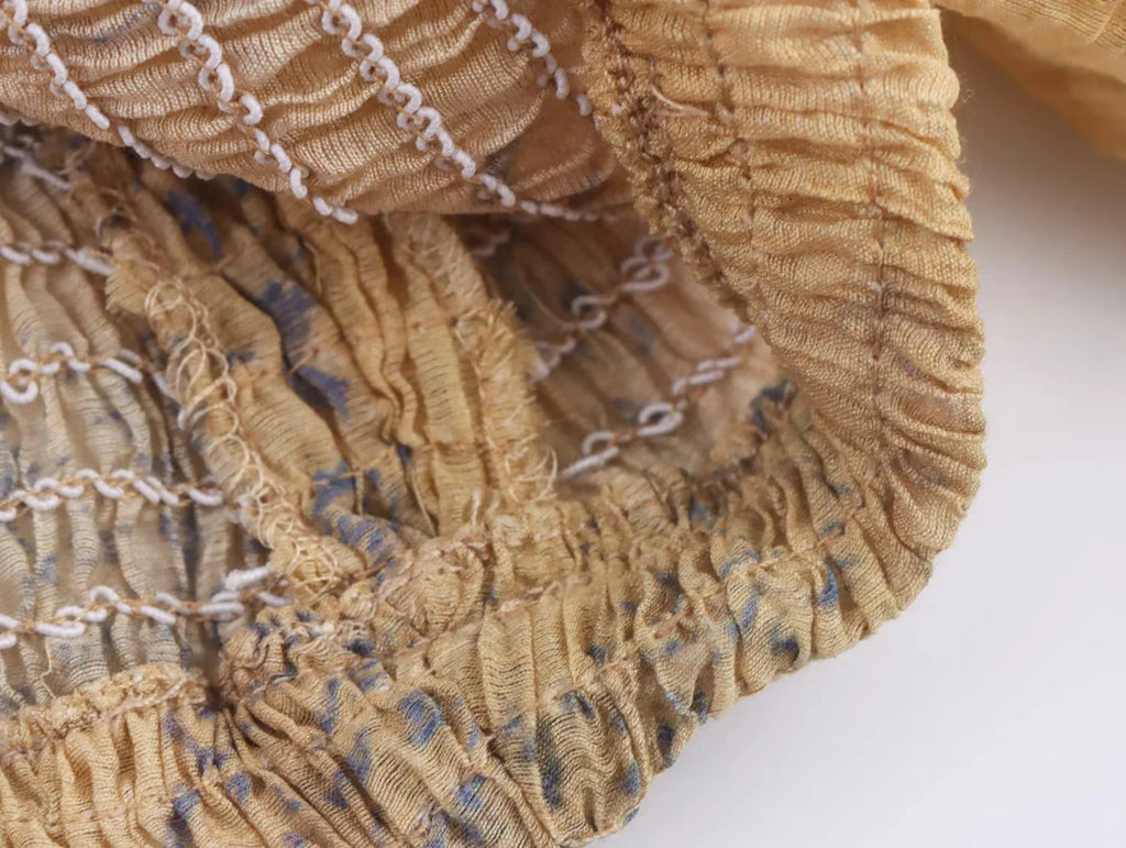 Boho Batik-Bluse mit V-Ausschnitt - JWANOFFIZIELL