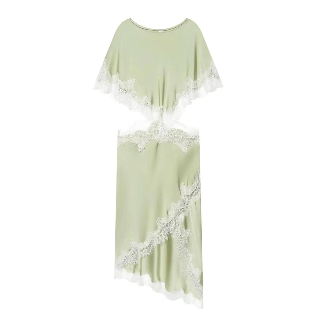 Spitzen Cape-Ärmel Kleid