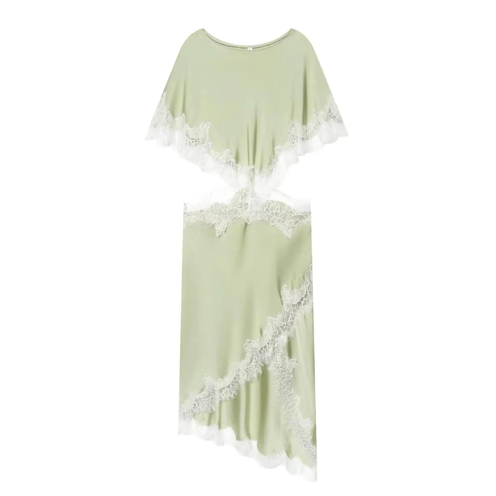Spitzen Cape-Ärmel Kleid