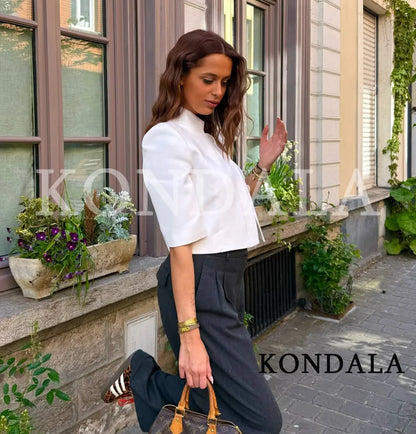 Eleganter Kurzarm-Blazer – Schicker Office-Look für den Sommer
