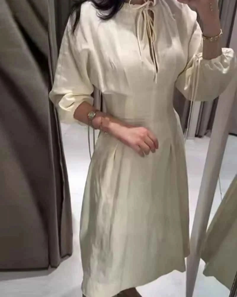 Plissee Maxikleid