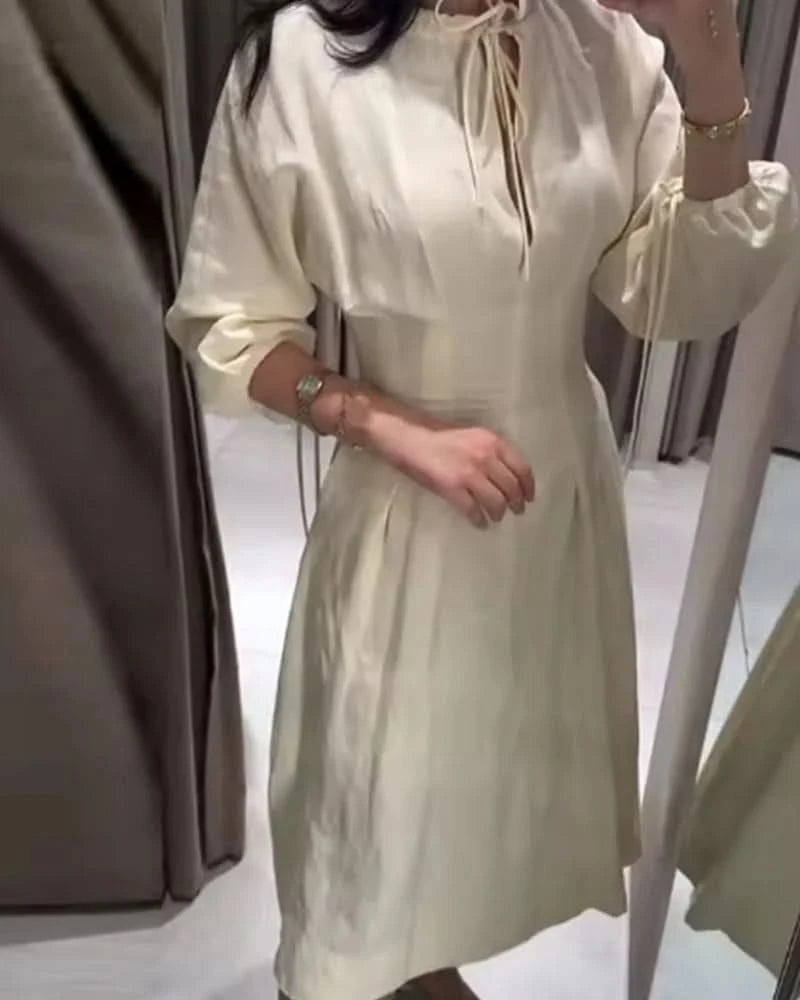 Plissee Maxikleid