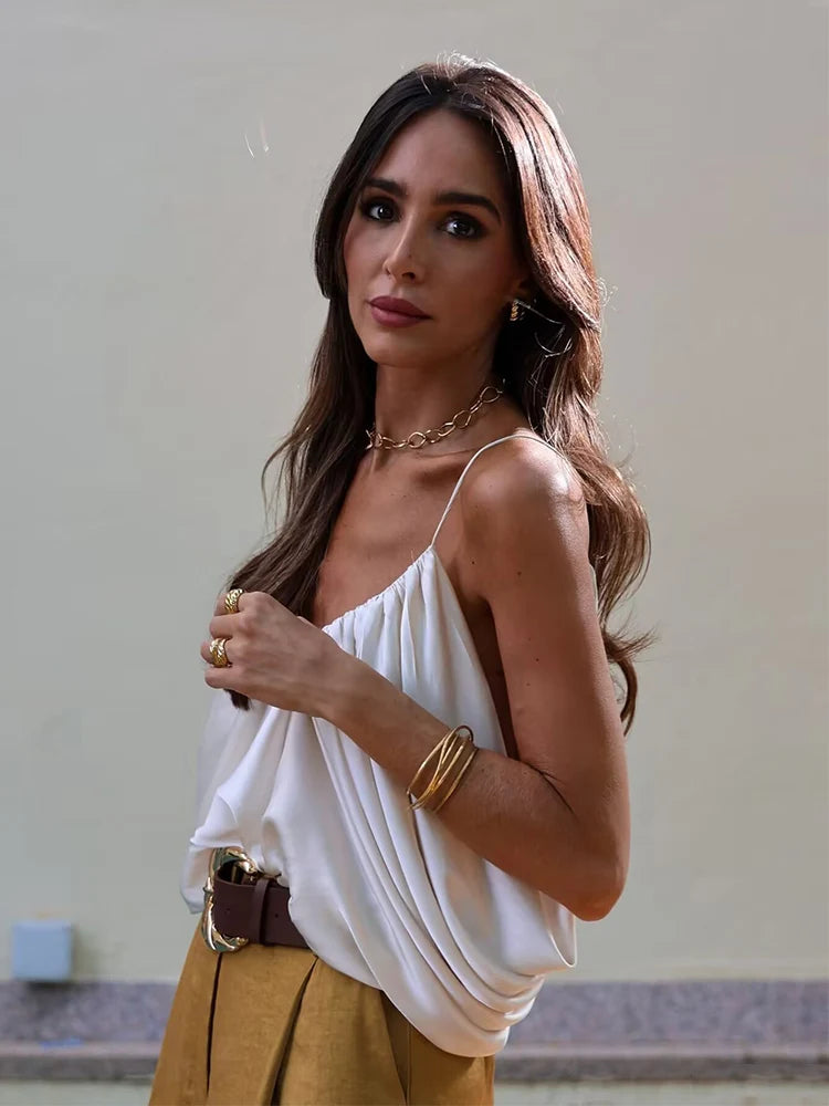 Satin Crop-Top Rückenfrei - JWANOFFIZIELL