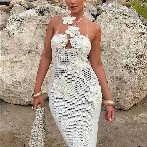 Blumen-Strickkleid - JWANOFFIZIELL