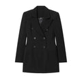 Doppelstoff-Blazer Midi in Schwarz - JWANOFFIZIELL