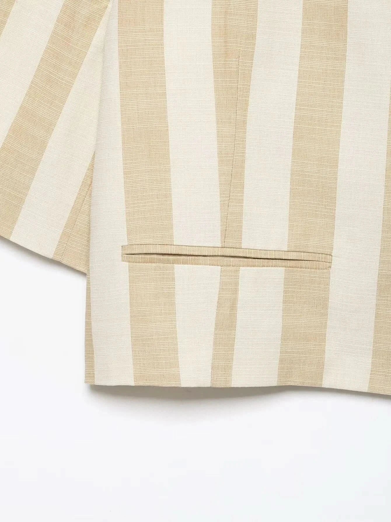 Streifen Blazer-Mantel