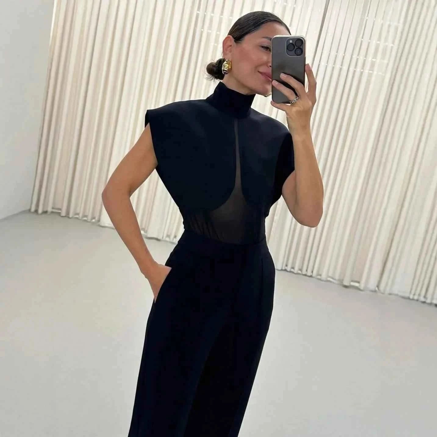 Tüll Patchwork Bodysuit