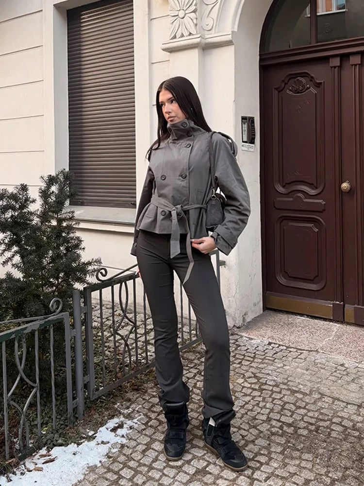 Trenchcoat Schnürung Elegant - JWANOFFIZIELL