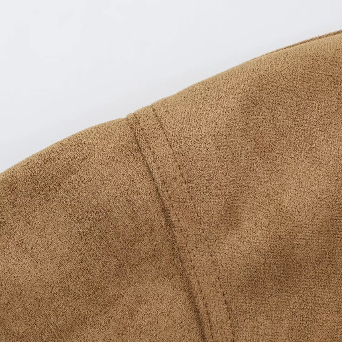Veloursleder-Jacke Gürtel Minimal - JWANOFFIZIELL