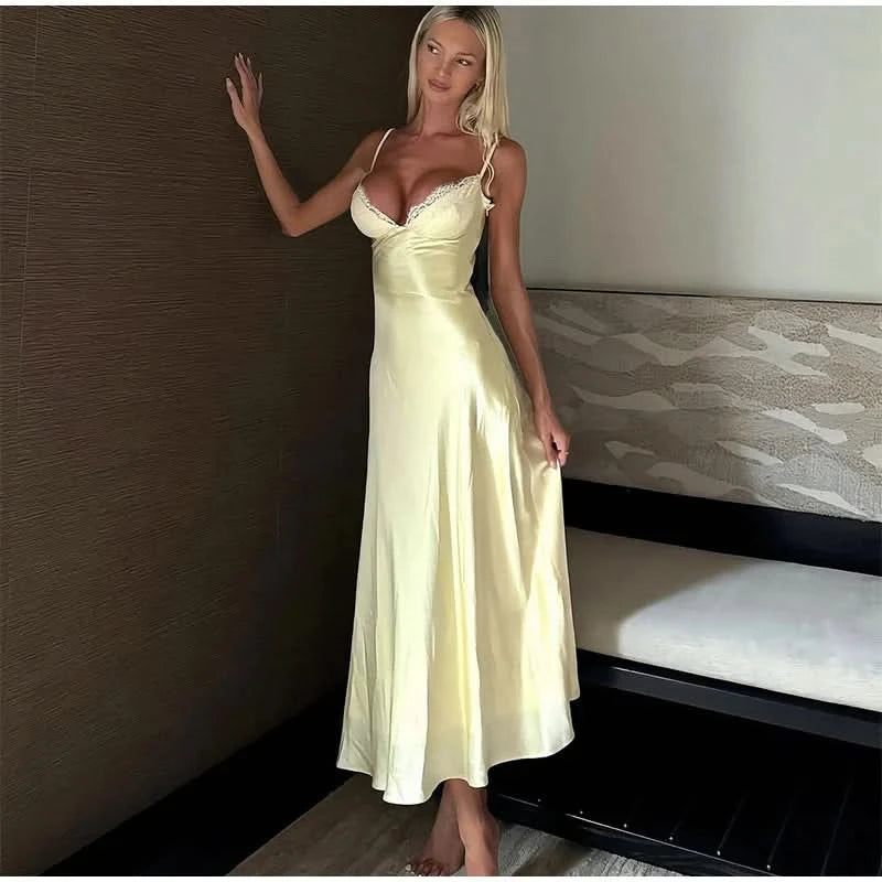 Spitzen Rückenfrei Kleid