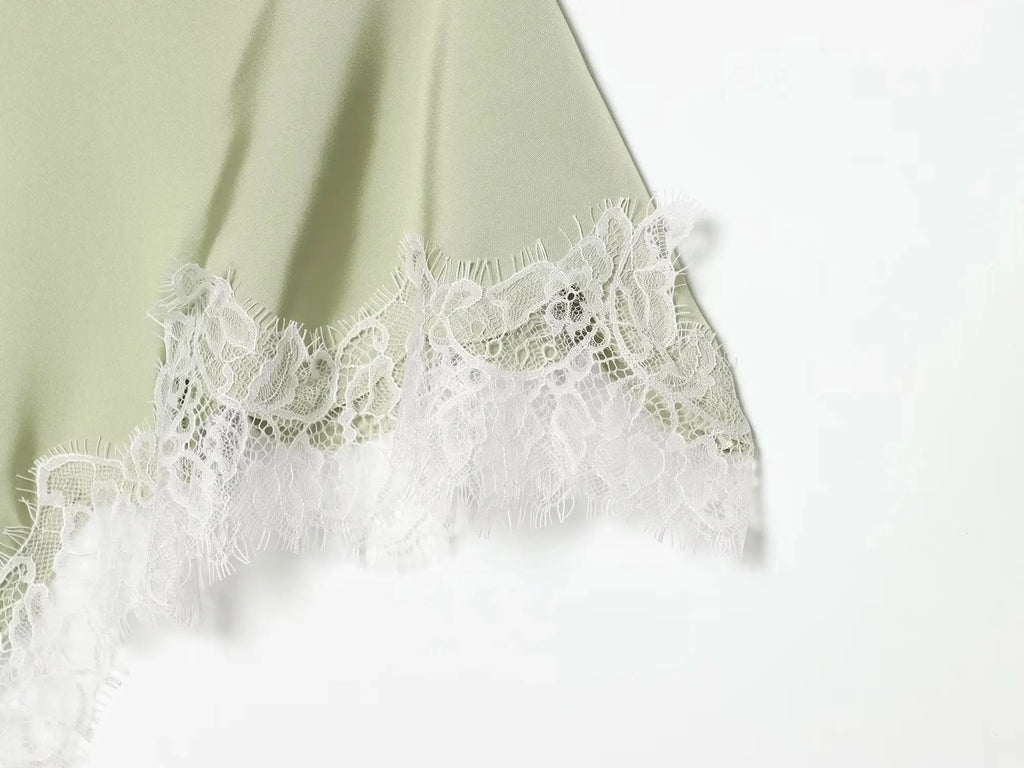 Spitzen Cape-Ärmel Kleid