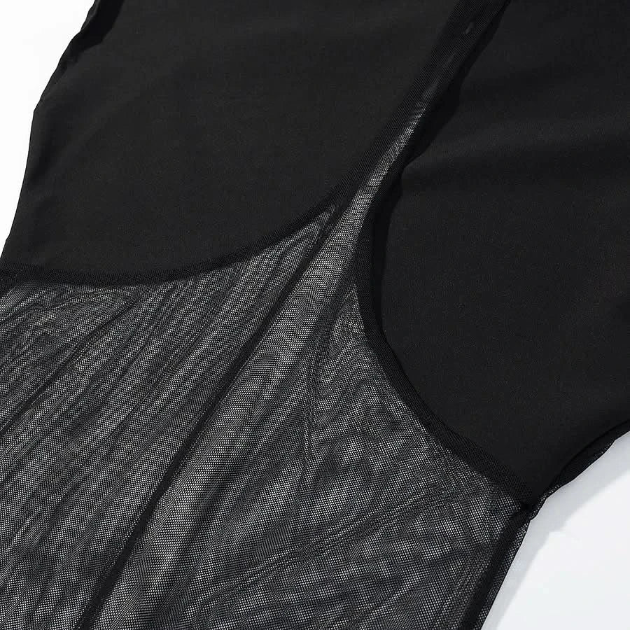 Tüll Patchwork Bodysuit