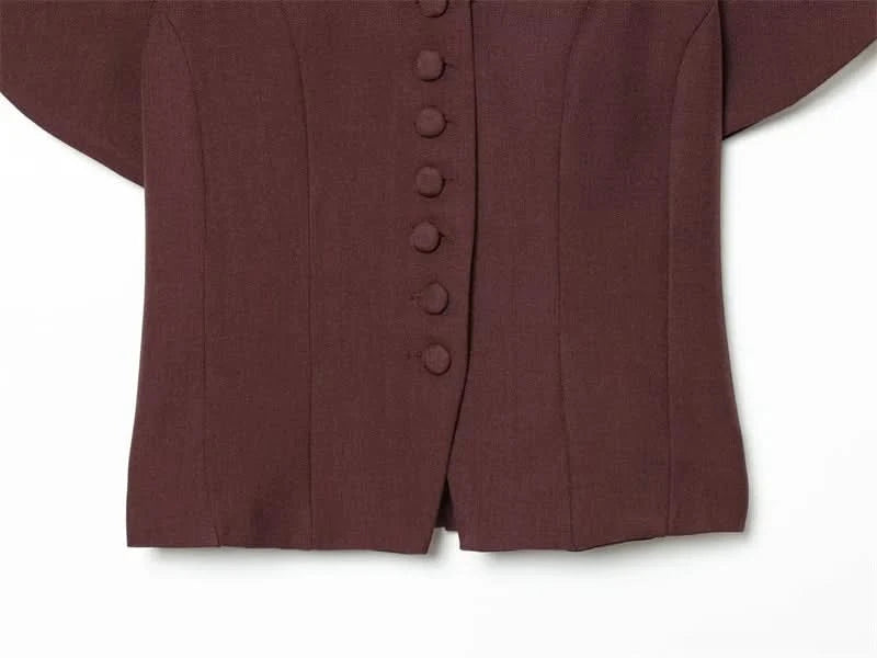 Puffärmel Spitzen-Blazer
