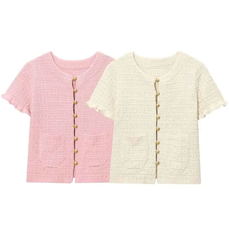 Cropped Strickjacke