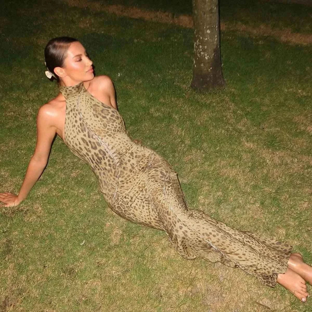 Leopard Maxi Kleid - JWANOFFIZIELL