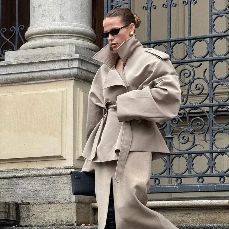 Trenchcoat Dünn V-Ausschnitt - JWANOFFIZIELL