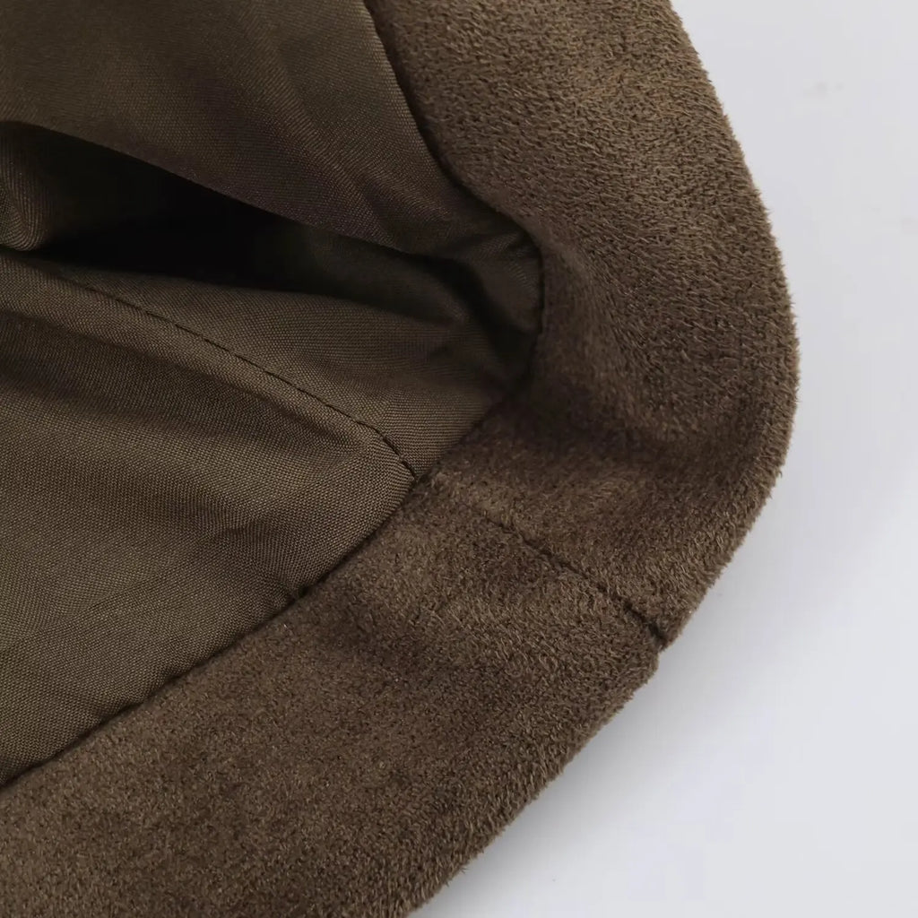 Veloursleder-Jacke Gürtel Minimal - JWANOFFIZIELL