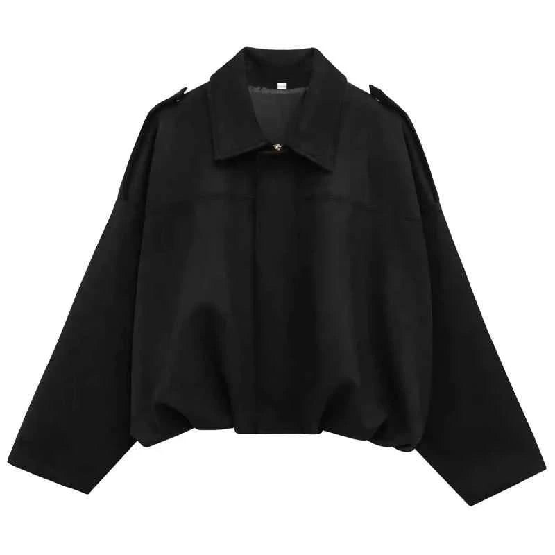 Bomber Jacke Wildleder in Schwarz - JWANOFFIZIELL