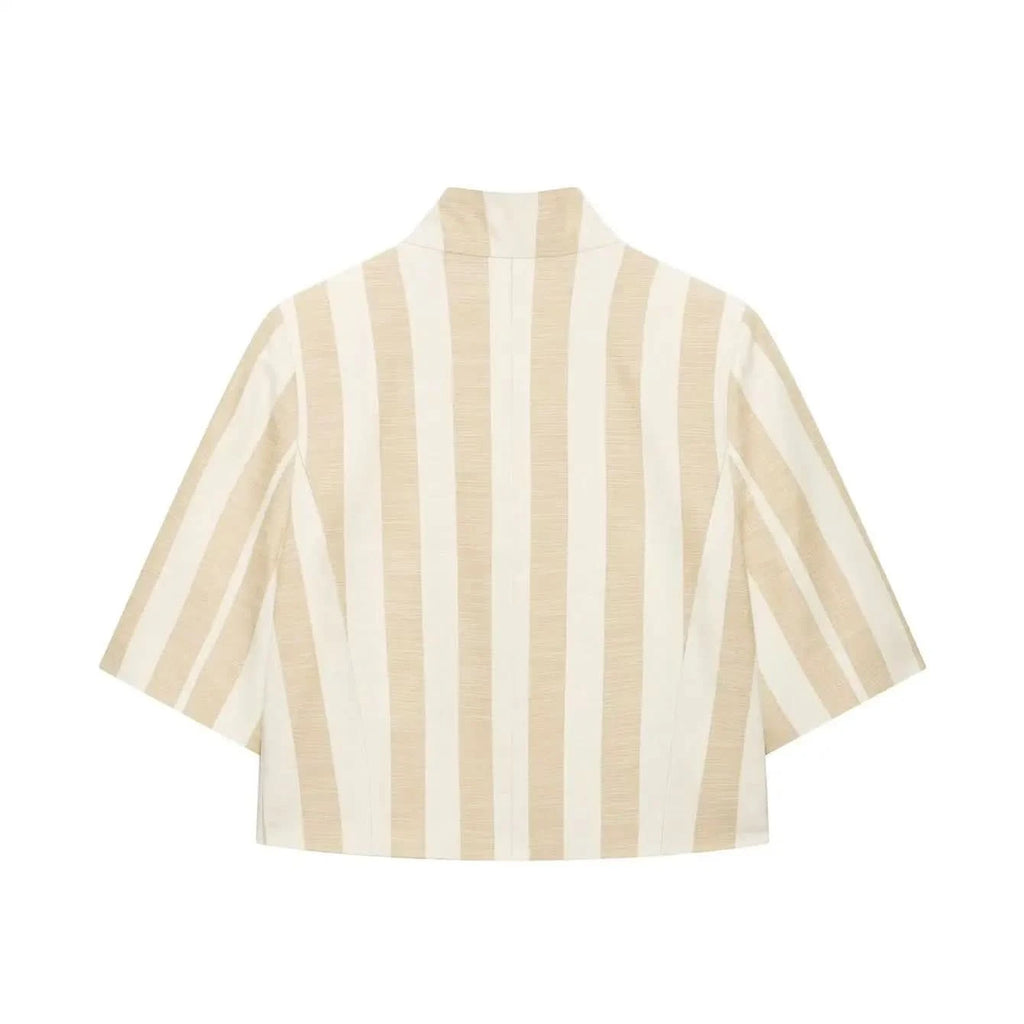Streifen Blazer-Mantel