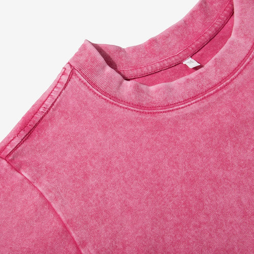 Washed Baumwoll Crop-Shirt Y2K - JWANOFFIZIELL
